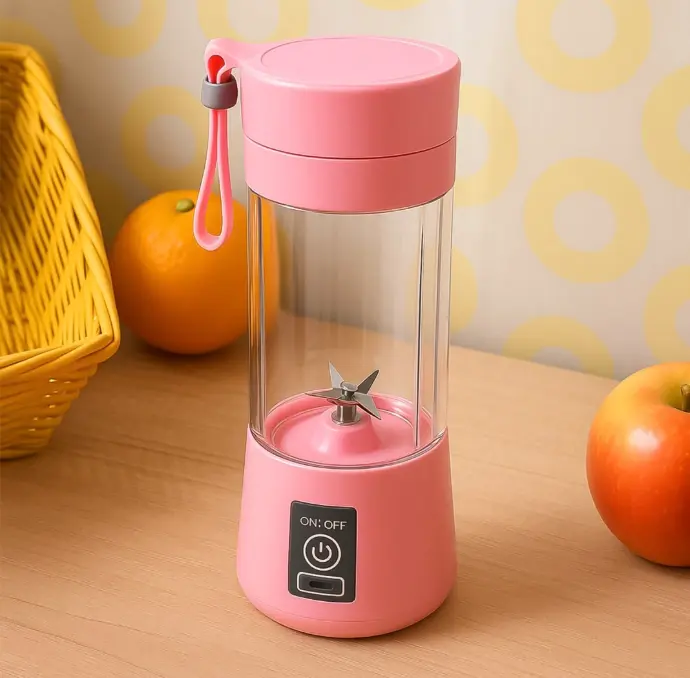 Multi-Purpose Portable Usb Electric Juicer 6-Blades, Protein Shaker, Blender Mixer  Cup (380 MI)
